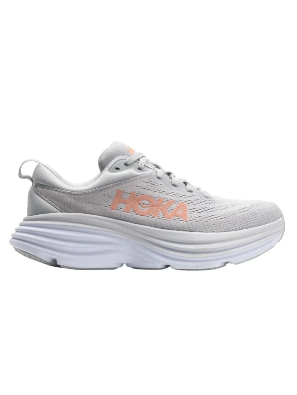 HOKA Women's Bondi 8 Athletic Sneakers  Gray [1127954]Size 9.5 WIDE (9.5D) NEW